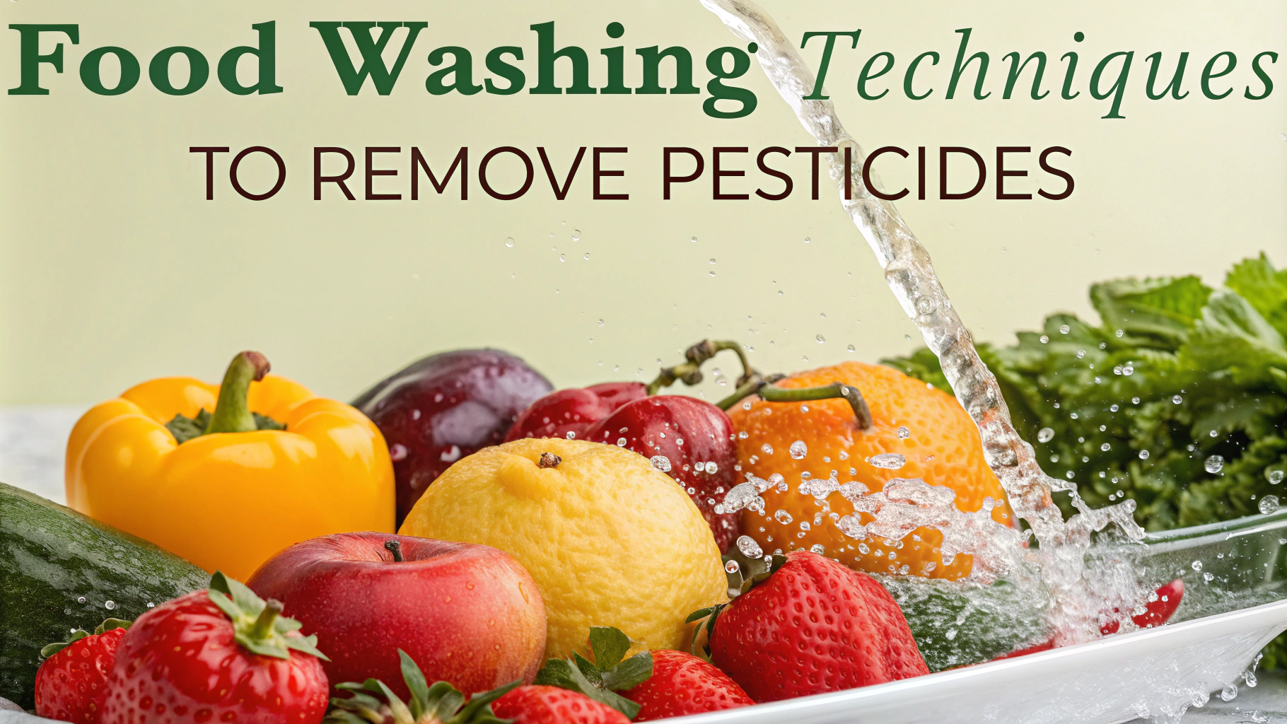Food Washing Techniques to Remove Pesticides